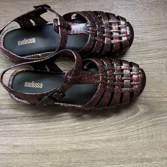 Colorful Glitter Jelly Sandals - Picture 4 of 6